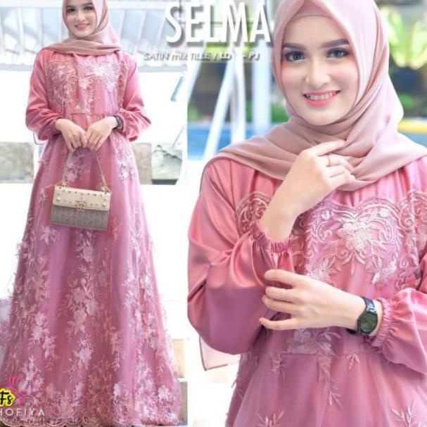 SALE TERBATAS Farasya Dress Kondangan Jumbo Ld 130 Gamis Brukat Jumbo Party Dress Muslim Wanita Ld 1