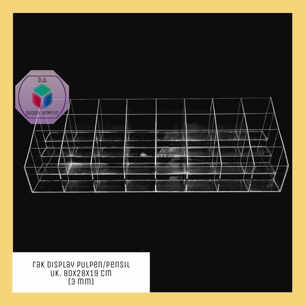 

Decide Acrylic Akrilik Display Rak Pulpen Pensil ATK Custom