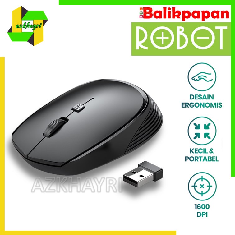 Mouse Wireless ROBOT M205 2.4G 1600DPI Receiver USB PC Laptop Tablet Android