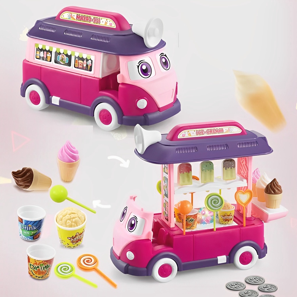 Candy Bus 2in1 Permen &amp; Es Krim | Mainan Anak Perempuan Mobil Jualan Terbaru 2023