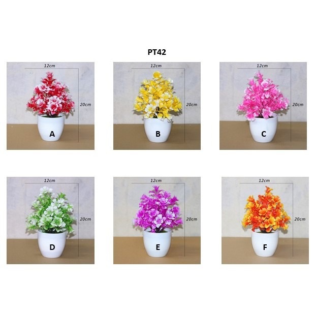 FYGALERY PT42 Pot Tanaman Hias Bunga Hias Plastik Ornamen Pot Bongsai Artificial Flower Decoration