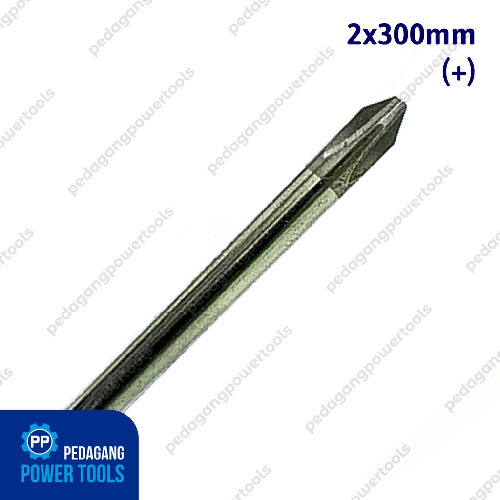 TEKIRO OBENG PLUS 12 INCH GAGANG KARET PH2 300 MM SCREWDRIVER KEMBANG