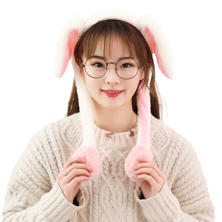 FYGALERY Bando Bunny Hat LED Topi Kelinci Bergerak Hairband Cute Murah