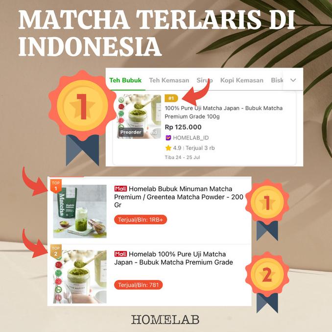 

100% Pure Uji Matcha Japan - Bubuk Matcha Premium Grade - 200G