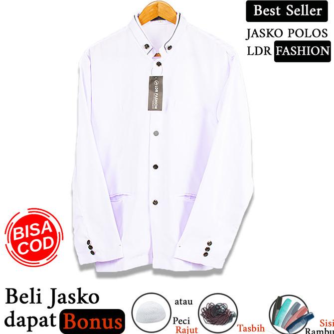 Baju Koko - Jasko Polos Putih Elegan