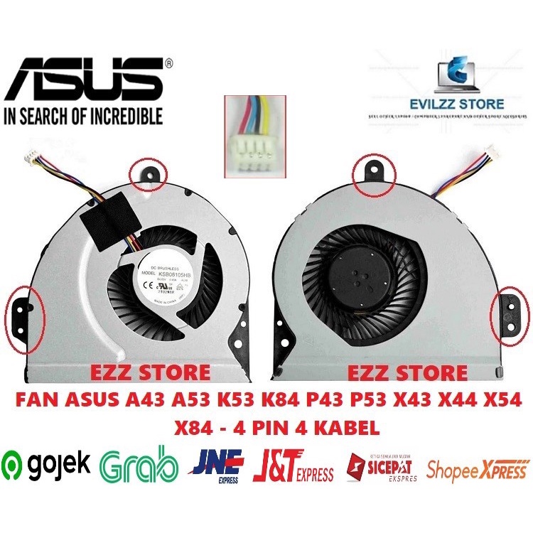 FAN ASUS X54 X54C X54H X54HR X54HY X54L X54LY X44 X44C X44E X44EI X44H X44L X44LY X44HR X44HY X43 X4