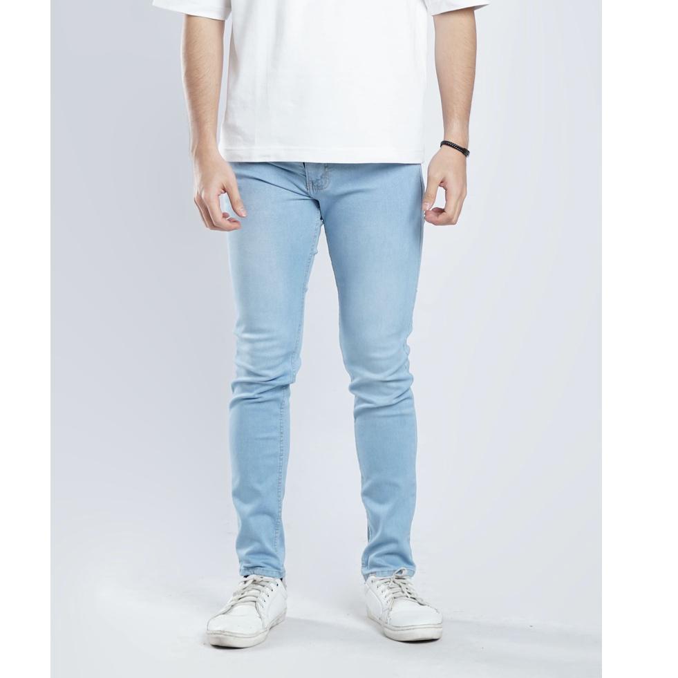 Celana Jeans Pria - TONYJACK - London Denim Pants Lht Blue - Slim Fit Pria Strecth - Celana Panjang 