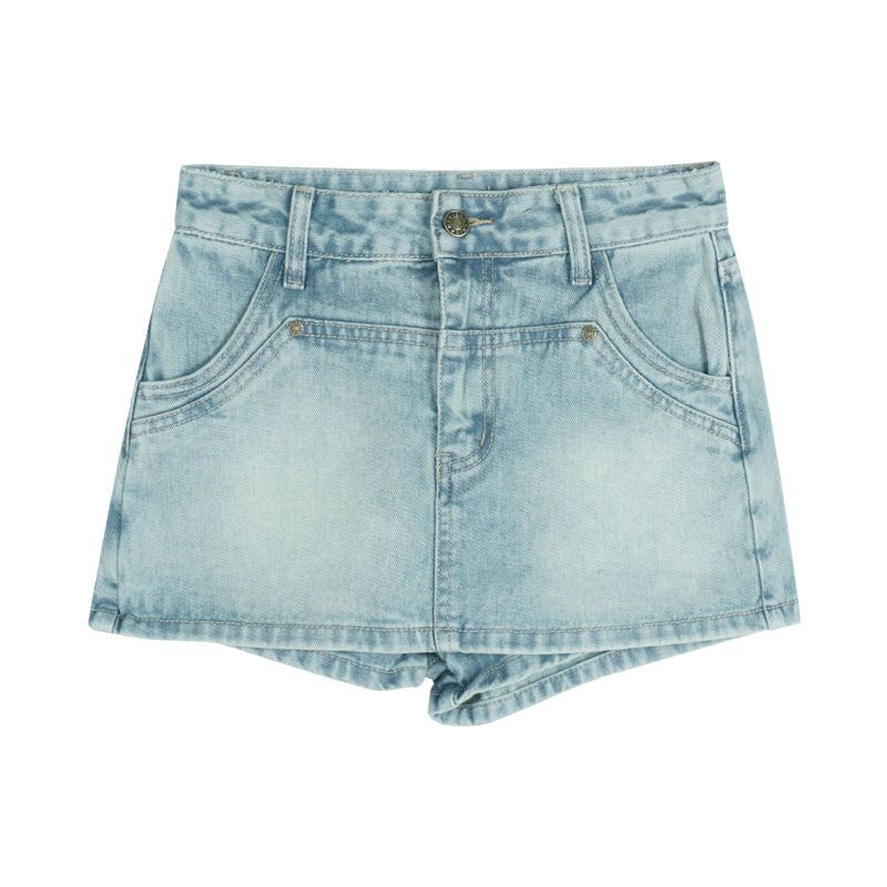 Red Rok denim biru muda wanita 2022 musim panas baru gadis seksi rok a-line rok pinggul paket tipis pinggang tinggi