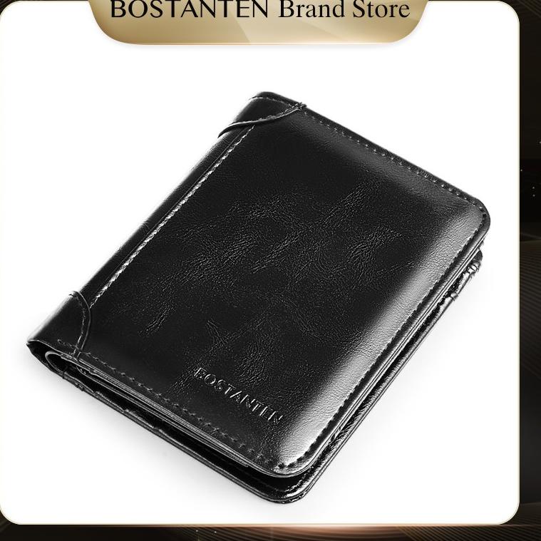 BOOMING BOSTANTEN Dompet Pria Lipat Panjang Multifungsi Slot Multi Kartu Hitam/Coklat
