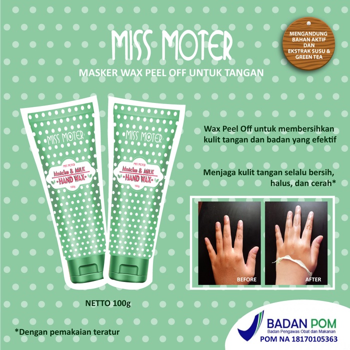 Miss Moter Hand Wax Hatomugi &amp; Matcha 50gr