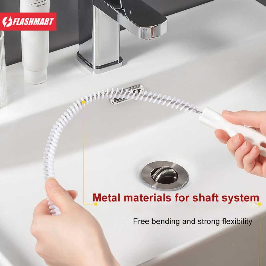 Flashmart Sikat Pipa Ledeng Hair Sewer Sink Cleaning Brush 46.5 cm - TW807