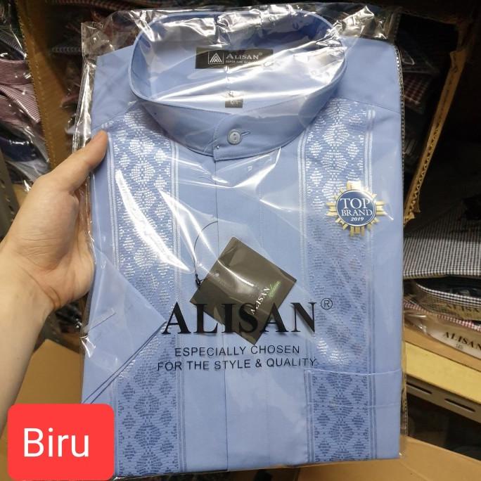 BAYAR DITEMPAT Baju Koko Alisan lengan pendek original ukuran 15,5 (L) /BAJU KOKO PRIA/BAJU KOKO DEW