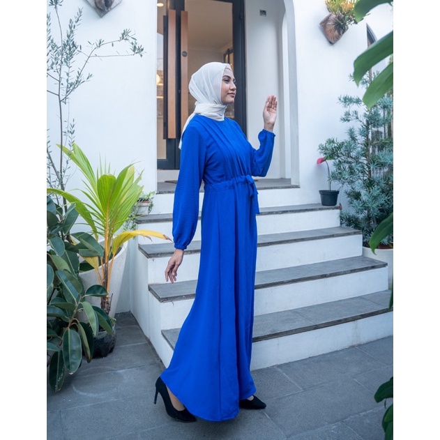 JOSHIN Amira Long Dress Gamis - Dress Wanita Crinkle Hijab Friendly