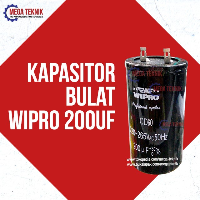 @#@#@#] Kapasitor / Capasitor Bulat Electro Motor Listrik Dinamo Wipro 200uf