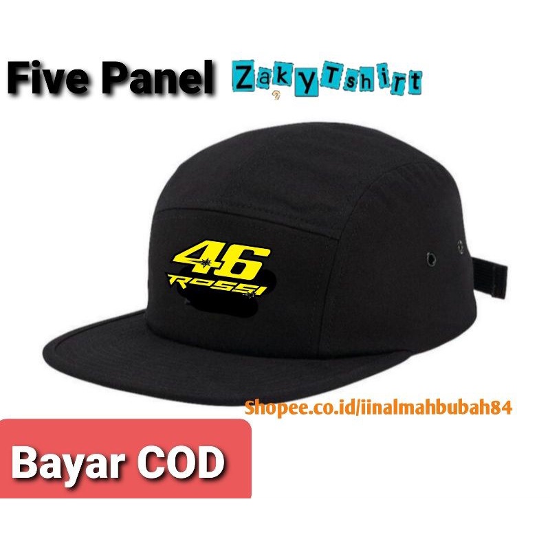 Topi Pria / Topi Panel 5 / Hat Panel 5 Logo 46 Rossi