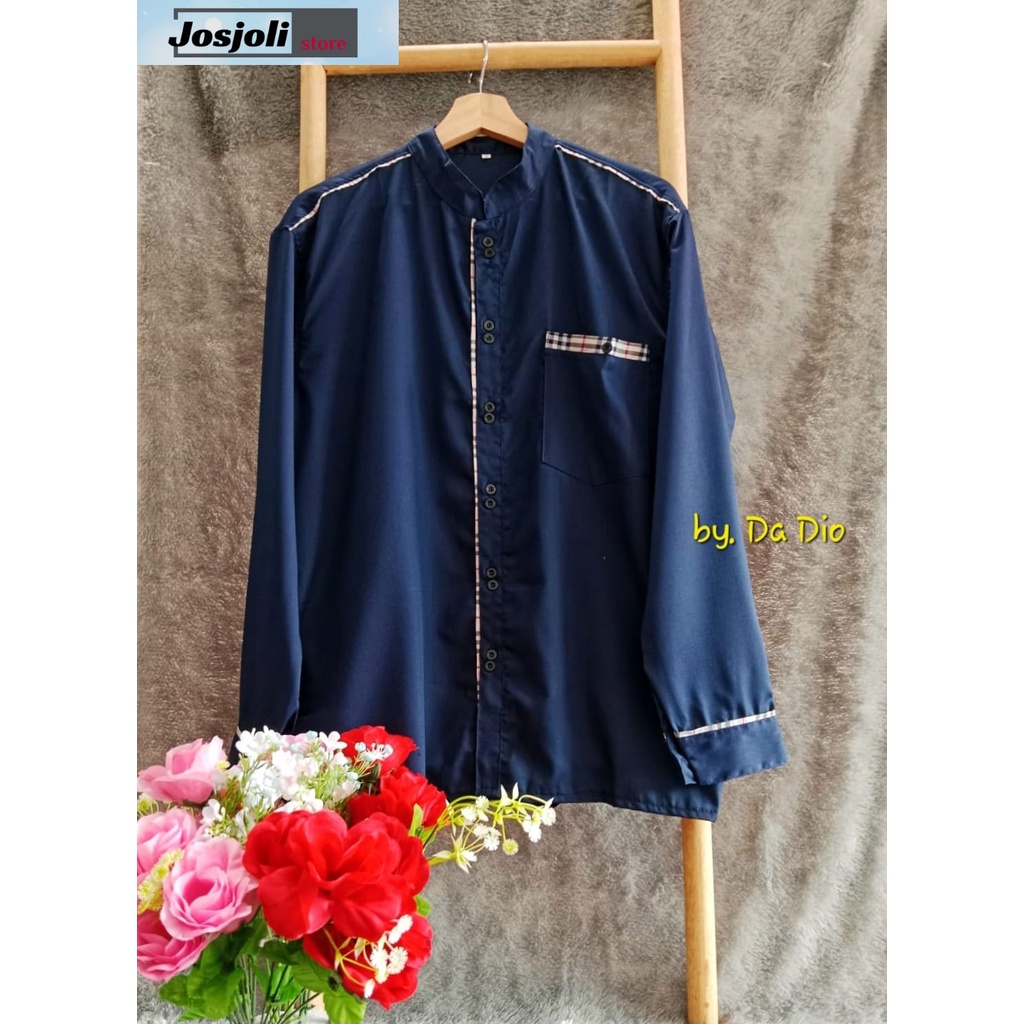 JOSJOLI_STORE/Baju Koko Zaidan/Atasan Pria Muslim Dewasa Lengan Panjang/L XL