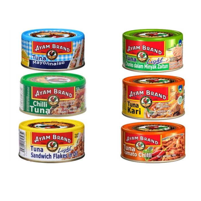 

AYAM BRAND 160 GR IKAN TUNA KALENG BANYAK VARIAN RASA HALAL
