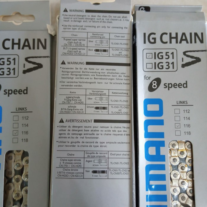 Rantai Shimano ig5 ig 51 bisa untuk 5 6 7 8 claris speed s rante chain