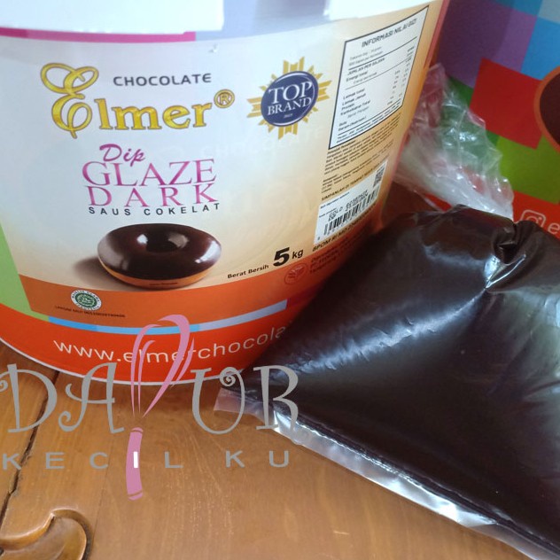 

TOPPING DONAT / ELMER DIP GLAZE DARK CHOCOLATE 500 GR REPACK