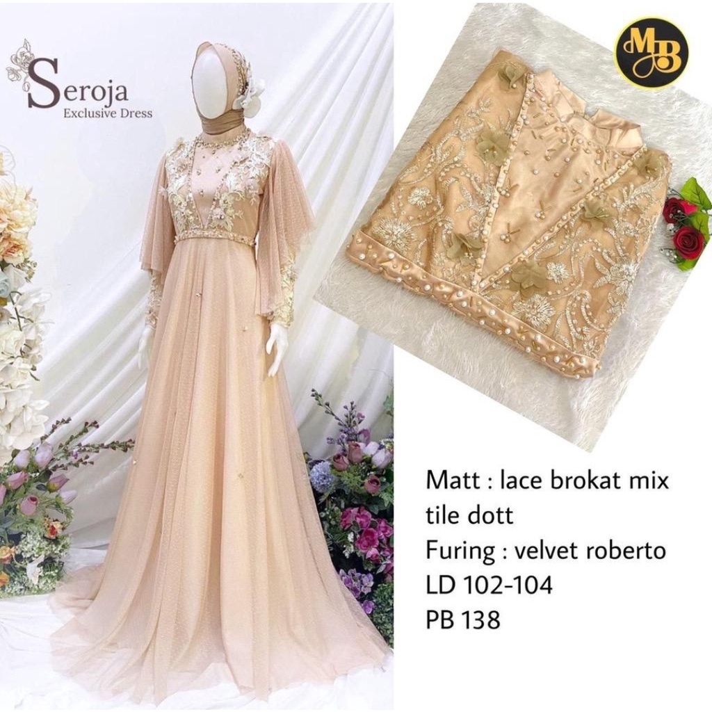 Gamis Broklat Seroja Maxy Tile Mutiara Veronica Dress Brukat Aplikasi Payet Dress Brukat Bunga Nauren Dress Terbaru Gamis Remaja Muslimah Gamis Lebaran Seragam Pernikahan Outfit Bridesmaid Gaun Pesta Mewah Dress Enagement