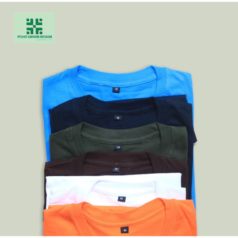 Diskon Kaos Polos Lengan Pendek Kerah O Neck Combed 30s Hitam Polos