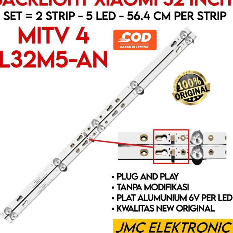 ☛ BACKLIGHT TV LED XIAOMI MI TV 4 L32M5-AN L32M5AN L-32M5AN 5K 6V 32 INC INCH 32IN ☜