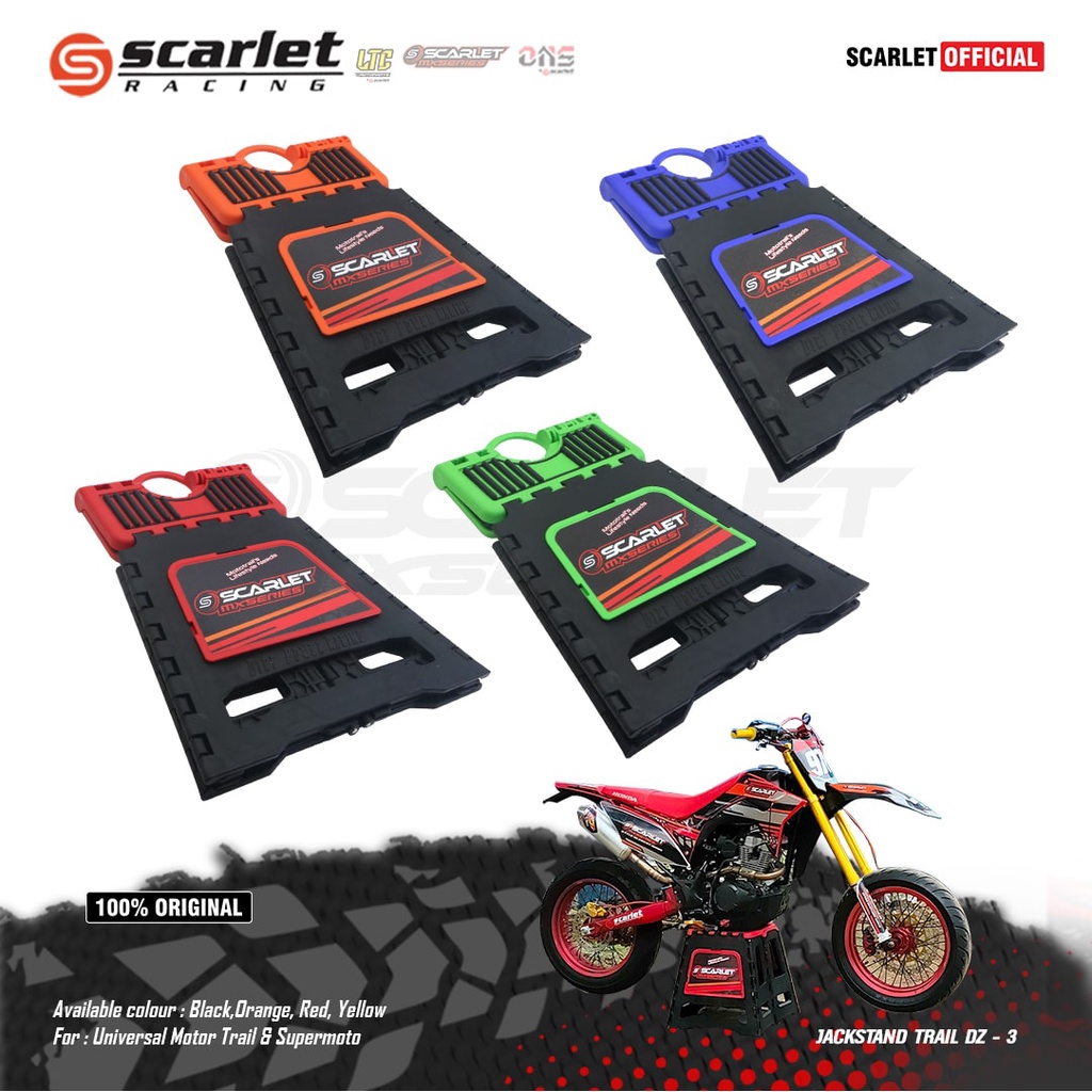 Scarlet Racing - Jackstand Paddock Tengah Standar Motor Trail DZ-03
