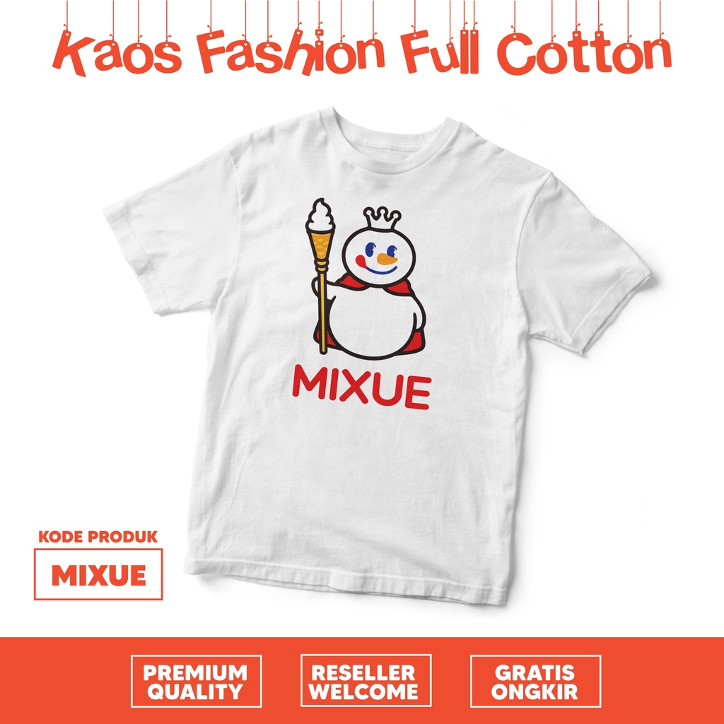 [KAOS] MIXUE full cotton 30s kualitas premium cewek cowok anak dewasa