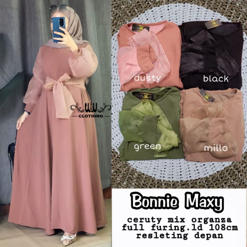 BONNIE MAXY W&amp;W GAMIS DRESS BUSUI POLOS SIMPLE TERBARU