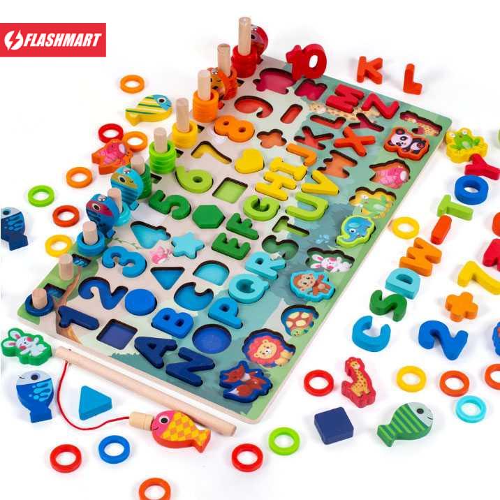 Flashmart Mainan Anak Montessori Shape Matching Children Toy - Z0567