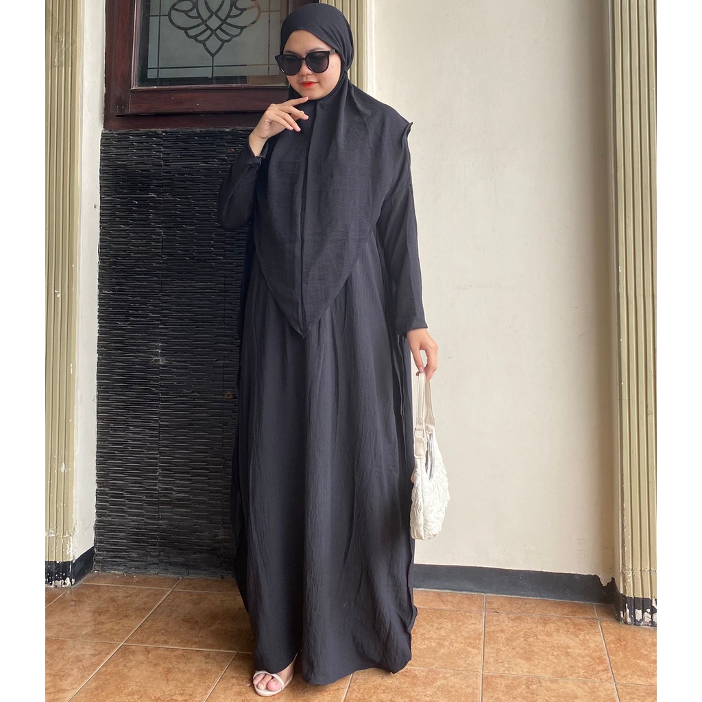 SET ABAYA MEDINA SYAR'I CRINKLE PREMIUM