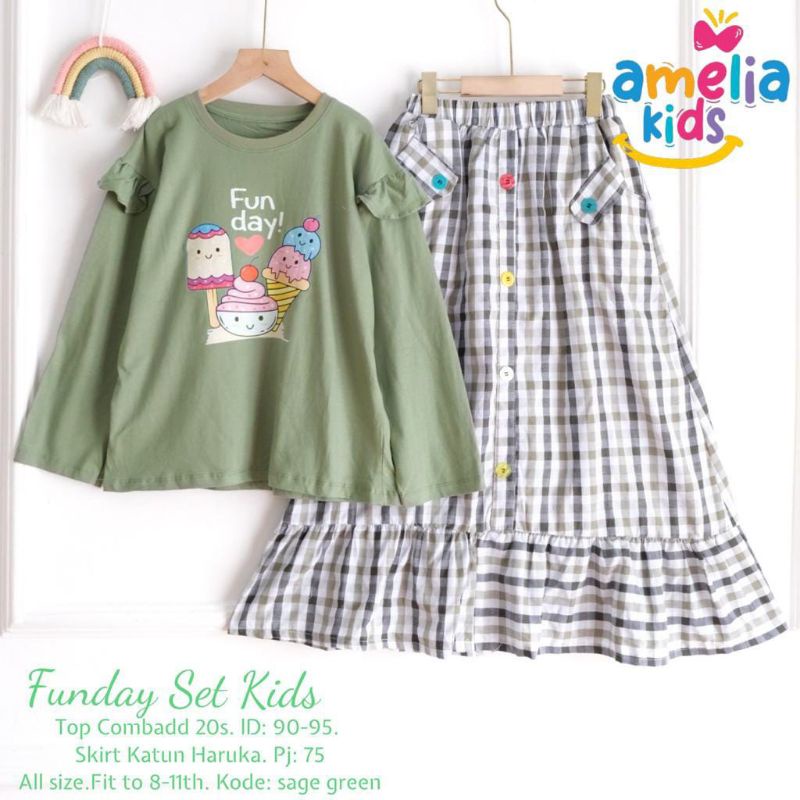 Funday setelan kids ORI Amelia kids