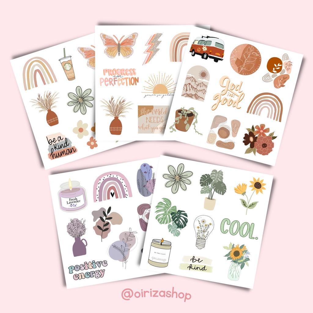 

Stiker Boho Aesthetic / Stiker Tumblr Hp Cutting / Sticker Laptop / Stiker Dekorasi