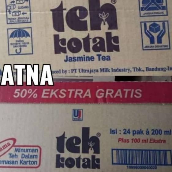 ❅ TEH KOTAK JASMINE TEH MELATI ULTRA JAYA 300ml 1 Dus Isi 24 Kotak ✽