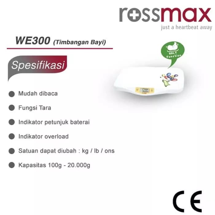 Timbangan Bayi Digiital Rossmax WE=300 Digital Baby Weght Scale Rossmax Timbangan Badan Bayi Digital