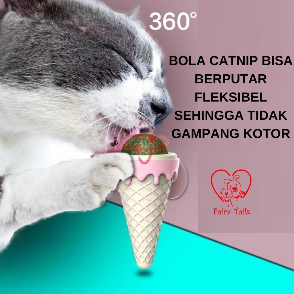 Mainan Catnip Ice Cream Cone Untuk Kucing Anabul Bentuk Es Krim / Catnip Toy for Cat