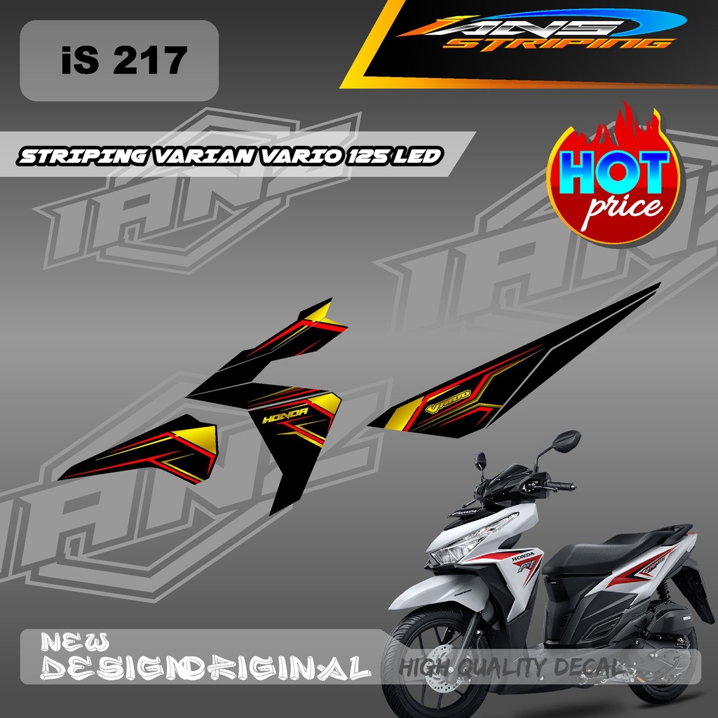 STIKER VARIO 125 LED BODY SEMI FULL / STRIPING HONDA VARIO 125 LED CUSTOM GOLD VARIAN / STIKER KERETA VARIO 125 LED IS 217