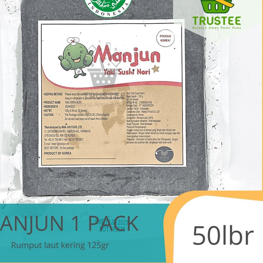 

♛ Manjun Yaki Sushi Nori - Roasted Seaweed - Rumput Laut Panggang kemasan 50 lbr ☋