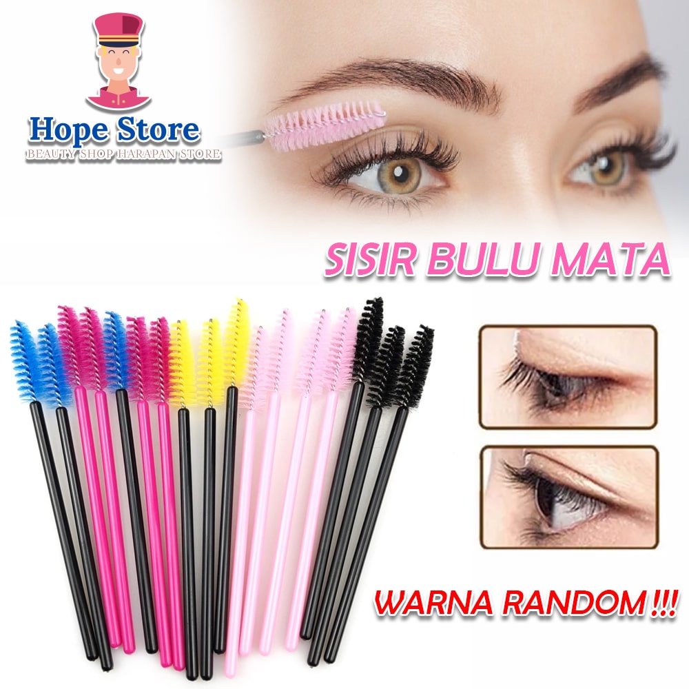 Hope Store - Sisir bulu mata Maskara Sikat Maskara Kuas Maskara Mascara Brush Spoolie Alis Key