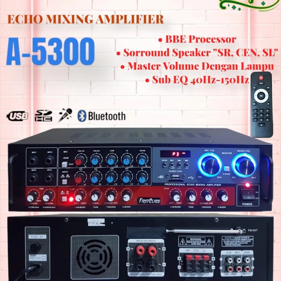 Amplifier First Class FCA 5300 BT | Amply BBE PROCESSOR FC A5300