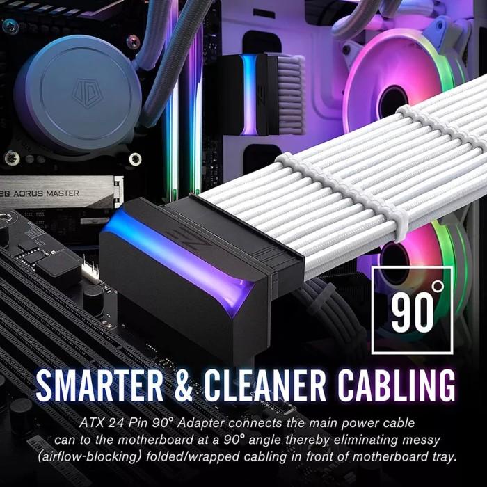 Ezdiy-Fab 24Pin Argb Adapter Konektor 24 Pin Motherboard 90 Derajat