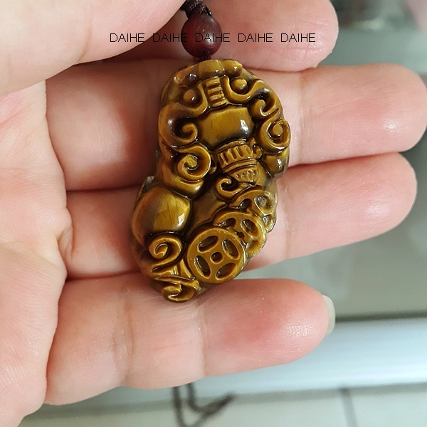 Kalung Liontin Pi Xiu Batu Tiger Eye - Liontin Pi Xiu Tiger Eye - Liontin Batu Natural