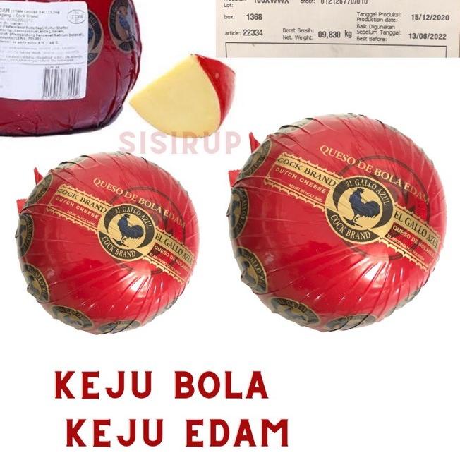 

➧ 200 gr Keju Edam 200 gr / Keju Bola Ayam Emas / Cock Brand ☝
