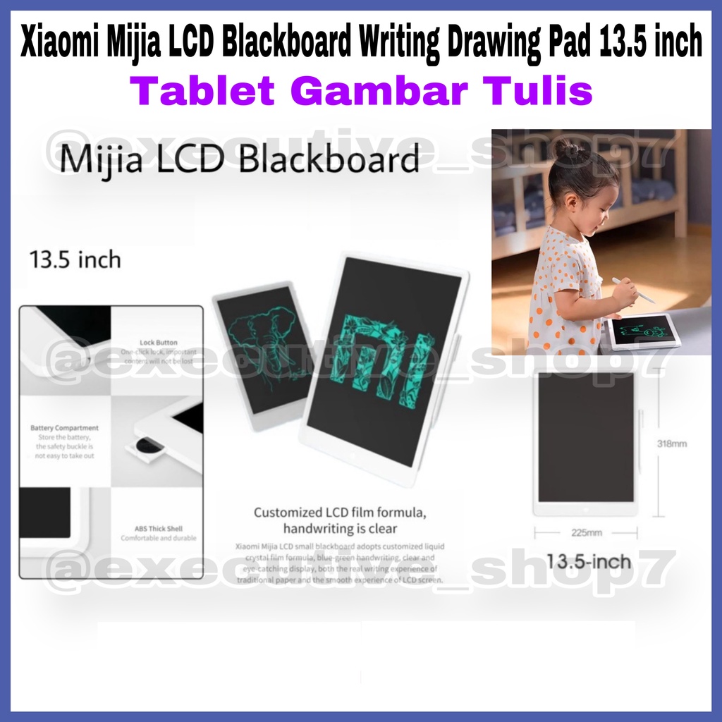 Mijia LCD Blackboard Writing Drawing Pad 13.5 Inch - Tablet Gambar Tulis