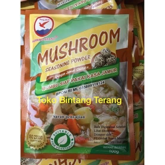 

Herring Brand Mushroom Bumbu Kaldu Jamur 100 gr x 100 pcs 1 Dus/Karton