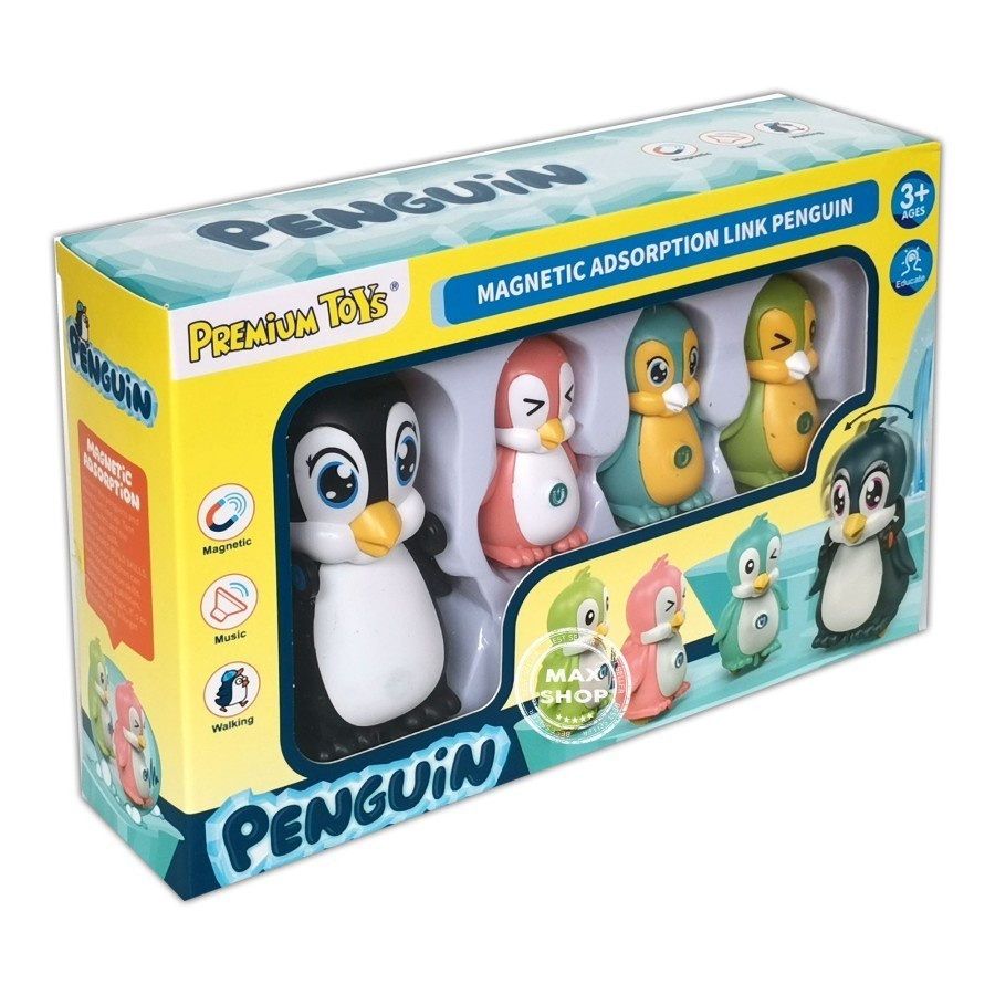 Mainan Kado Edukasi Anak Bayi Magnetic Boneka Penguin Link Pinguin 133