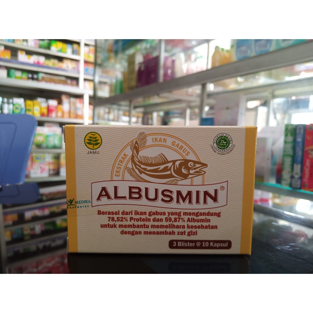 ALBUSMIN BOX KAPSUL IKAN GABUS  1 BOX @3 BLISTER