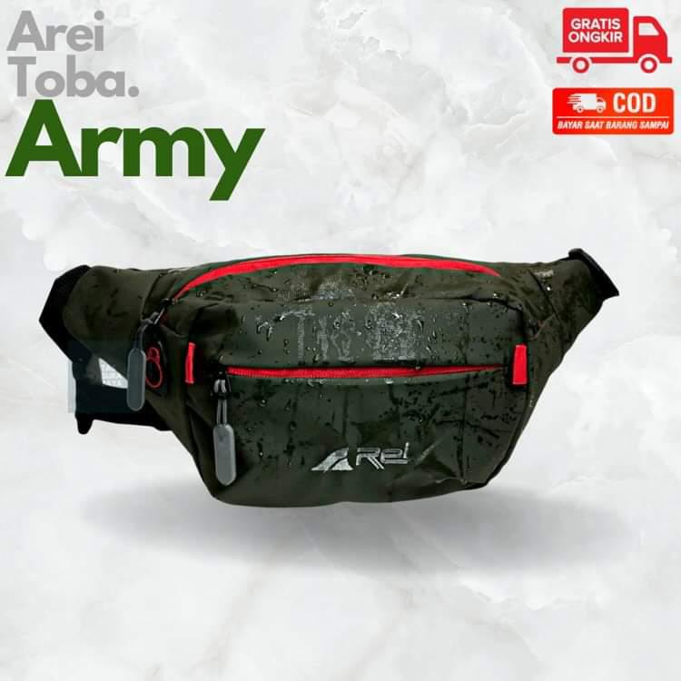 Tas Pinggang Pria Waterproof Waist Bag Hezel Pria Anti Air Anti Sobek Arei Non Ori