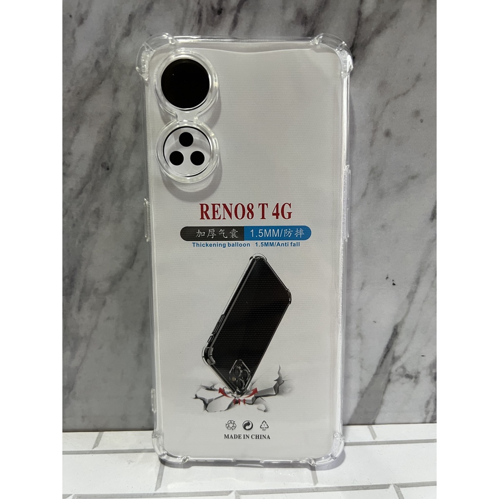 Soft Case Silikon Oppo Reno 8T 4G Reno 8T 5G Bening Transparant Airbag Anti Crack Tebal