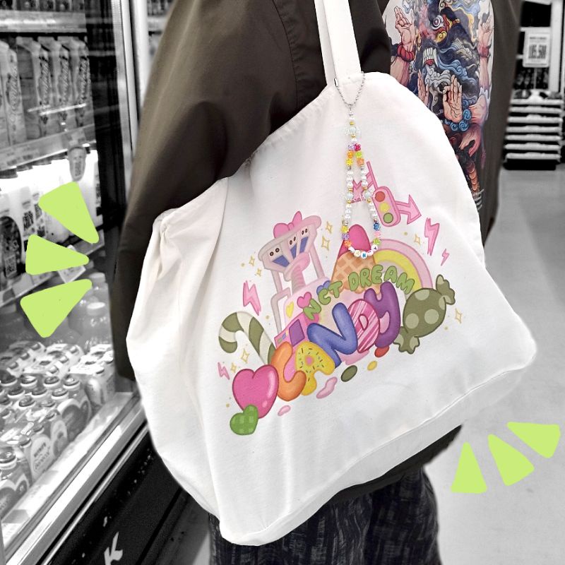 TOTEBAG KPOP CANVAS/ TOTEBAG CANVAS NCT DREAM/ TOTEBAG CANVAS BLACU NCT DREAM CANDY